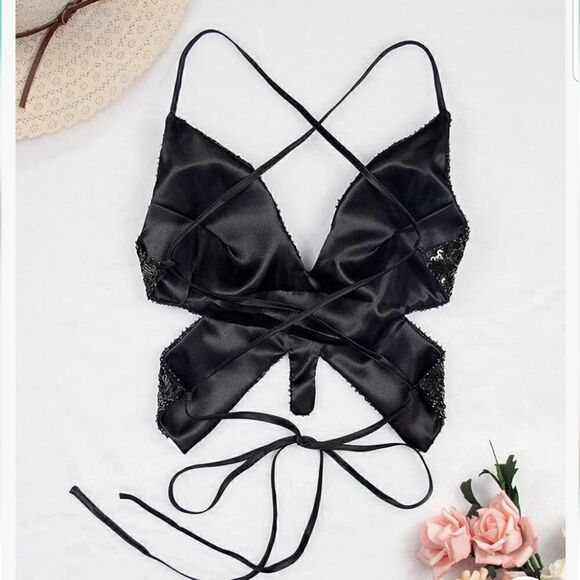 odegal Women's Shimmer Sequin Butterfly Backless Embroidery Costumes Outfits Bel - Picture 3 of 14